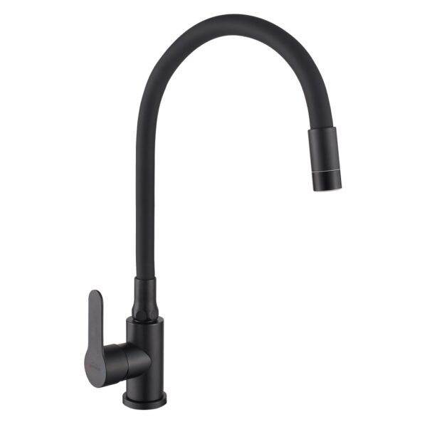 Bateria zlewozmywakowa ksanti inox z ruchomą 2F wylewką, CZA