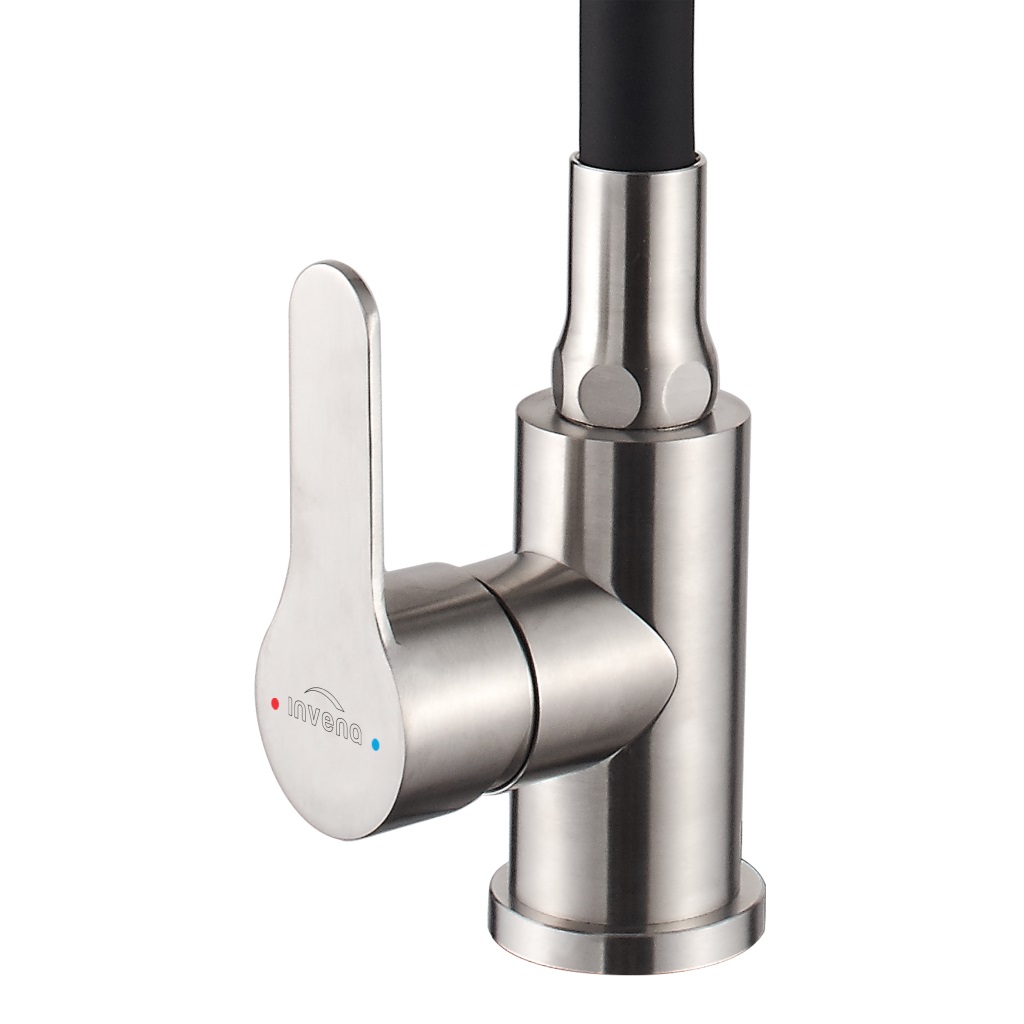 Bateria zlewozmywakowa ksanti inox z ruch. 2F wylewką,in/cza