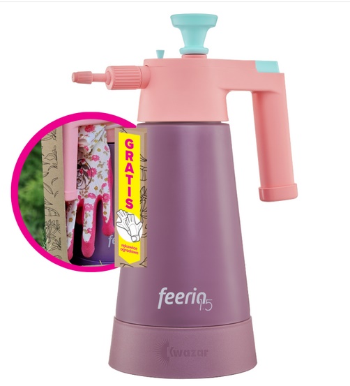 Opryskiwacz feeria pojemność 1.5L lawenda z rękawiczkmi
