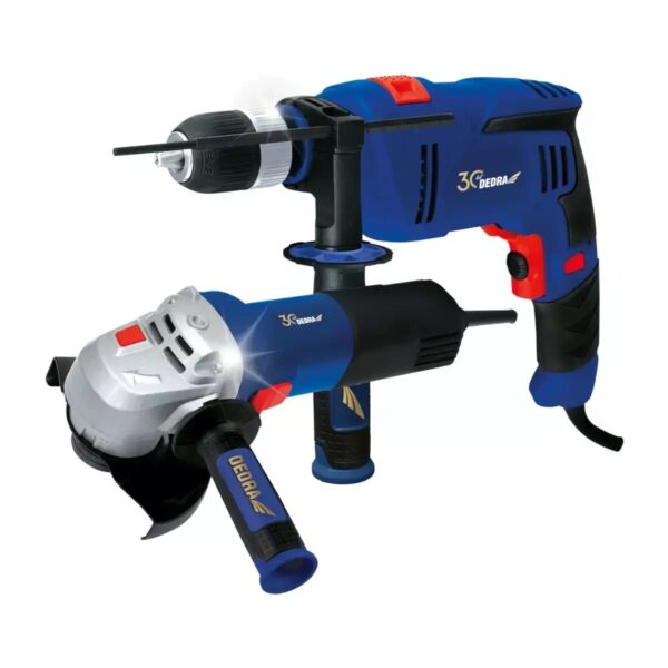 Zesatw narzędzi wiertarka 900W+SZLIFIERKA kątowa 125mm 950W