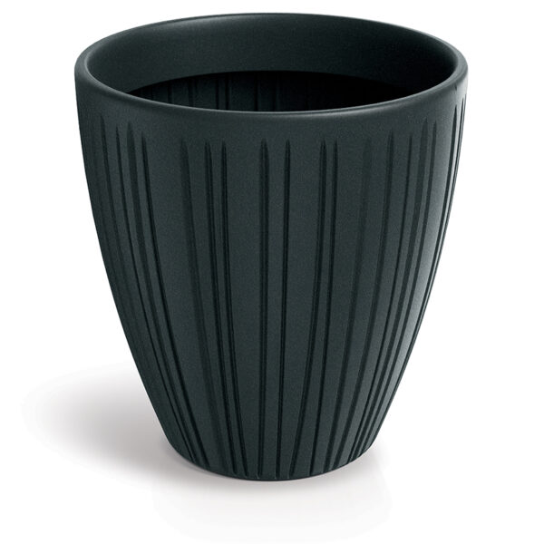 Doniczka fero round midl - ołowiany