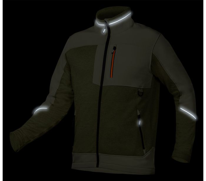 Bluza softshell outdoor zielona rozmiar xxxl