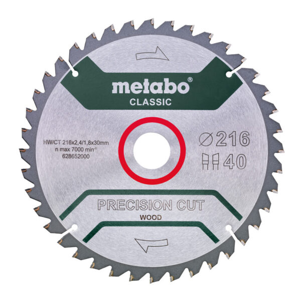 Piła tarczowa precision CUT wood 216*30mm 40WZ