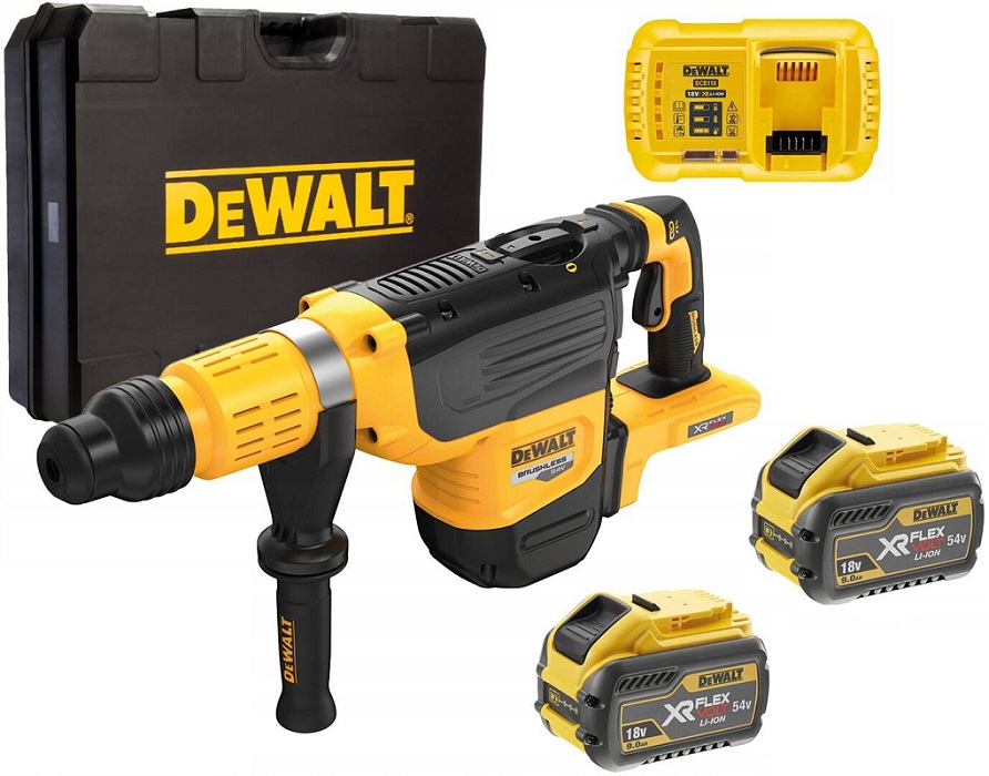 Młotowiertarka 54V XR flexvolt sds-max 52mm 2*9.0AH