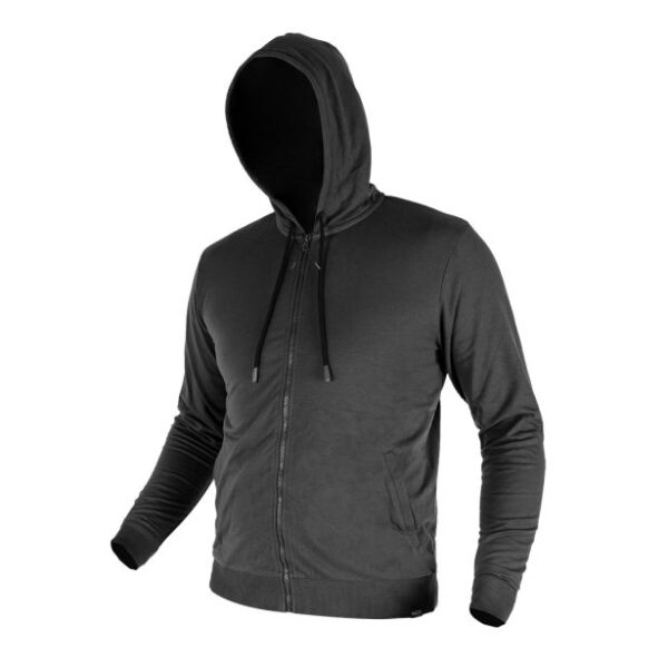 Bluza rozpinana z kapturem comfort szara rozmiar S