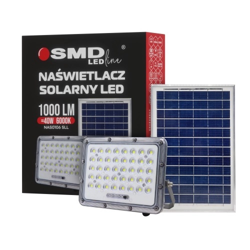 Naświetlacz LED solarny 40W 6000K 1000LM + panel