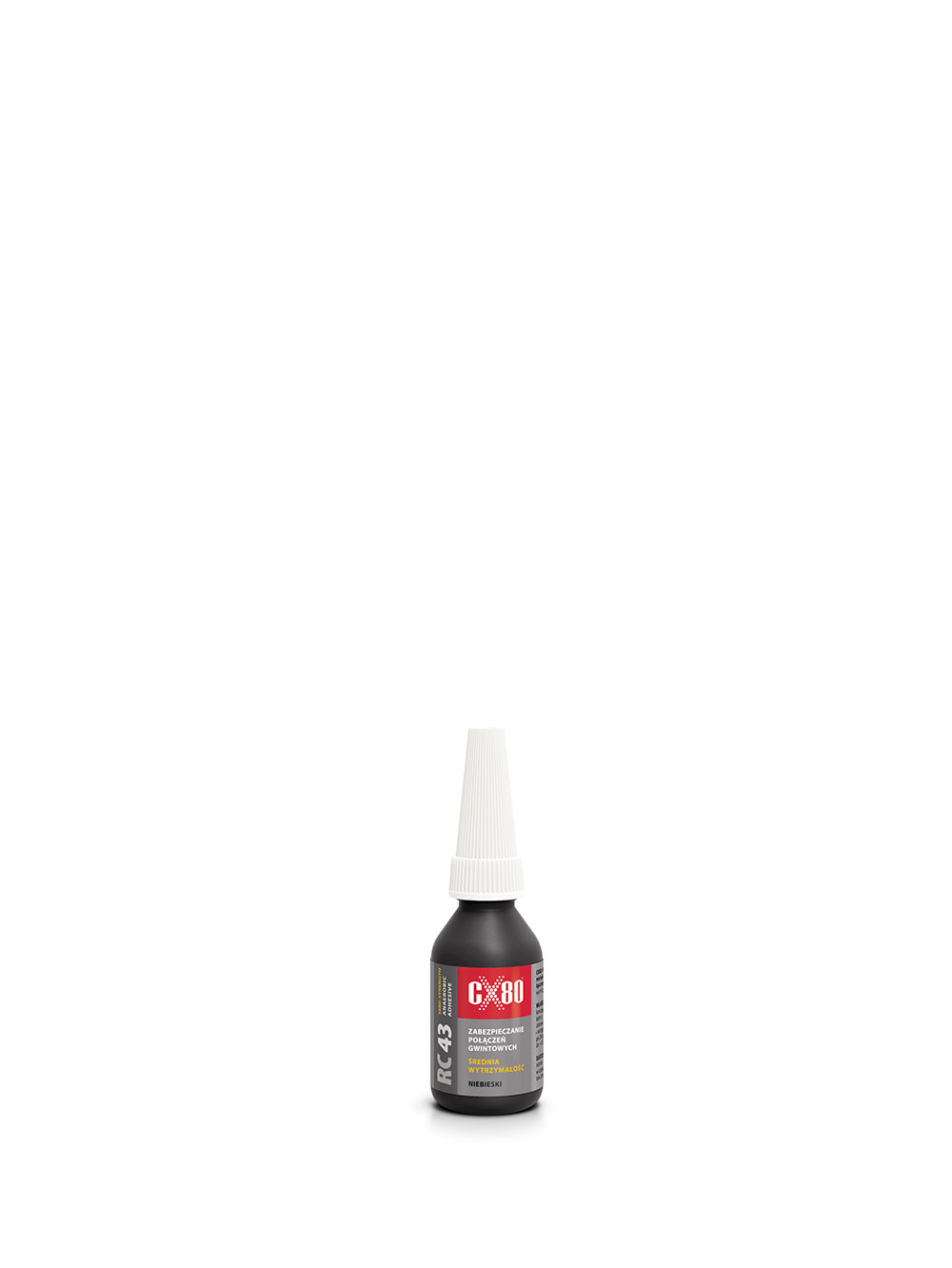 Klej RC43 anaerobowy 10ml niebieski,średniowytrzy, zab.gwint