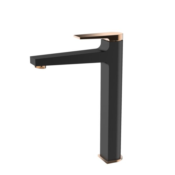 Bateria umywalkowa wysoka midnight, black/ gold rose