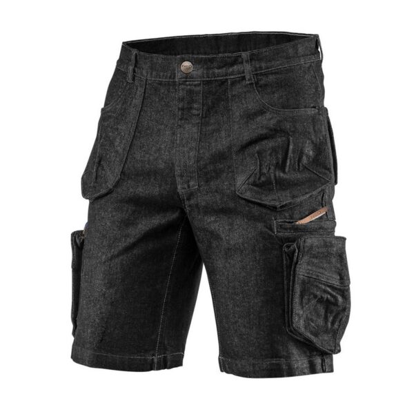 Krótkie spodenki robocze denim, czarne L