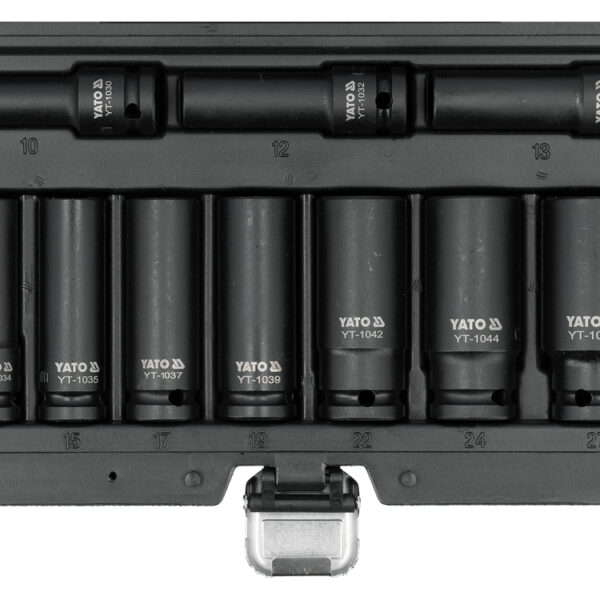 Komplet nasadek udarowych 1/2'' długich 10 szt. 10-27mm
