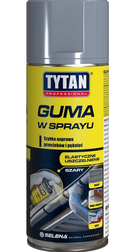 Tytan guma w sprayu 400 ml szary