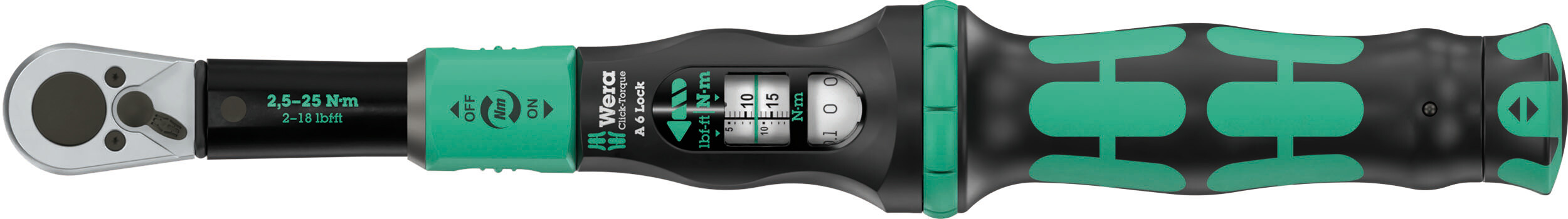 Klucz dynamometryczny click-torque A 6 1/4' X 2.5-25 NM