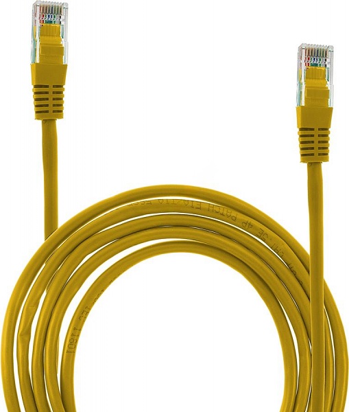 Kabel UTP 5E 1.5M żółty patchcord