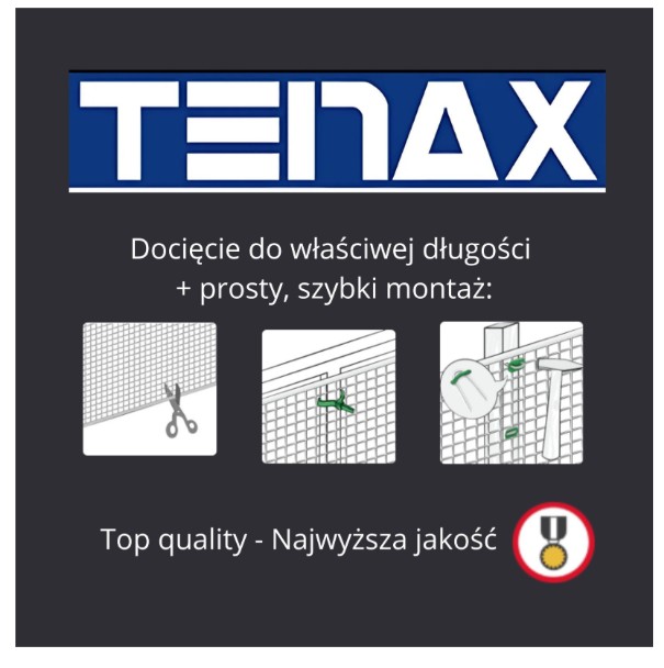 Siatka PVC quadra 20 grafit 1.0M*10mb oczko 20mm