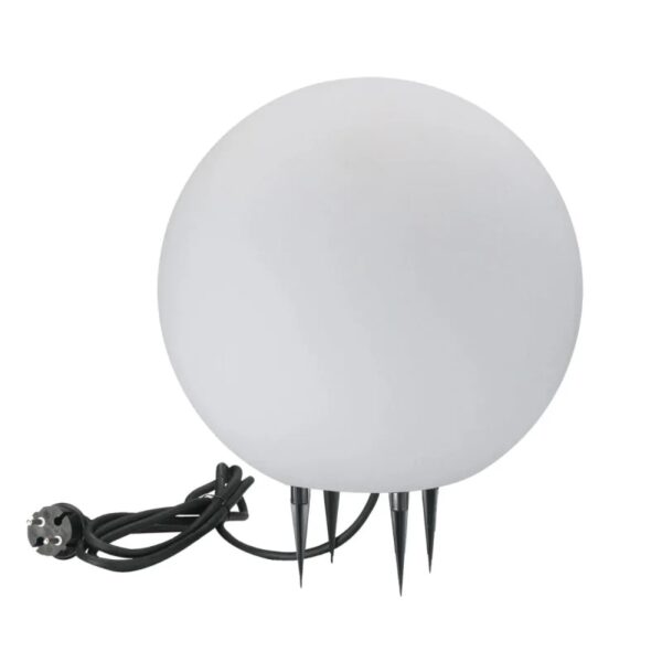 Lampa ogrodowa argento 30 biała kula E27