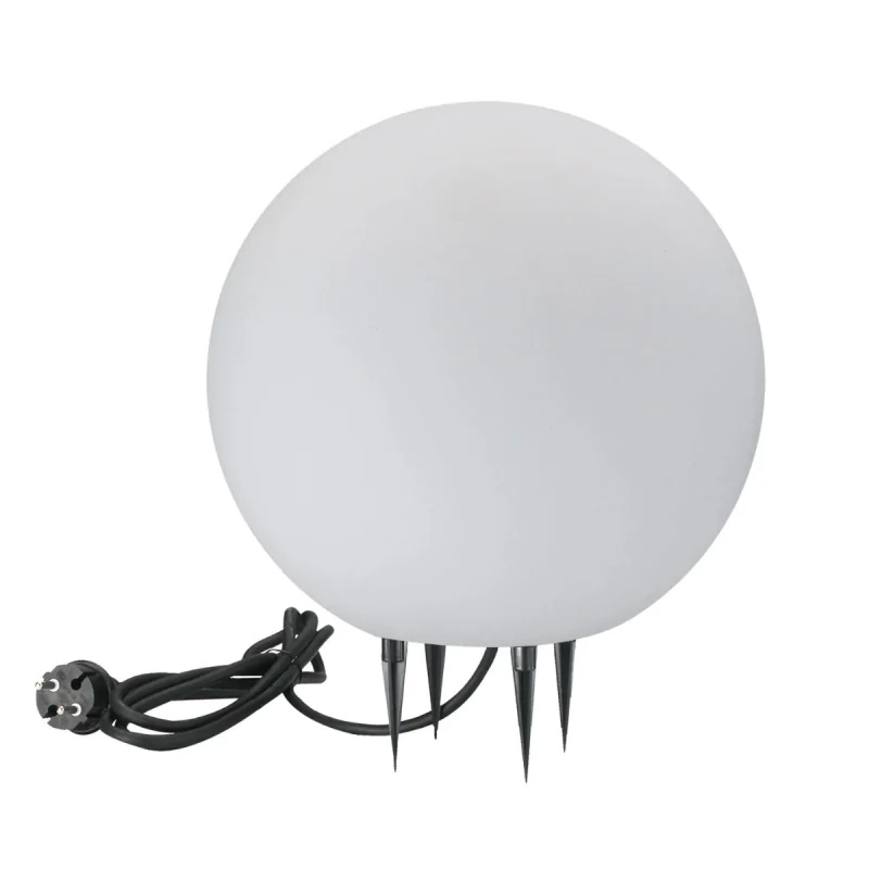 Lampa ogrodowa argento 30 biała kula E27
