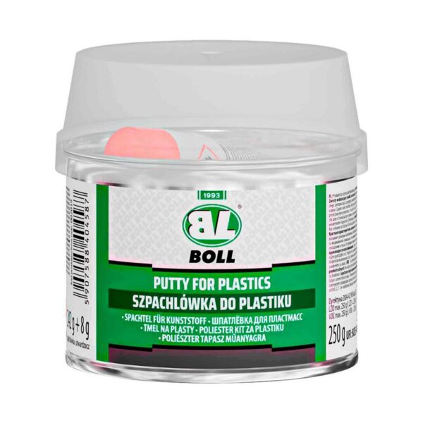 Szpachlówka do plastiku Boll 250g + utwardzacz 8g.