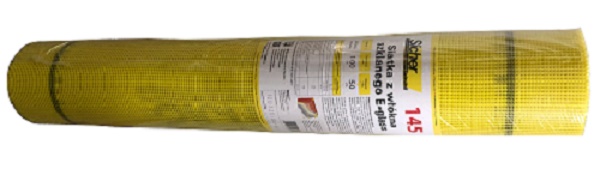 Siatka podtynkowa z włókna szklanego żółta 145g/M2 1M*50M