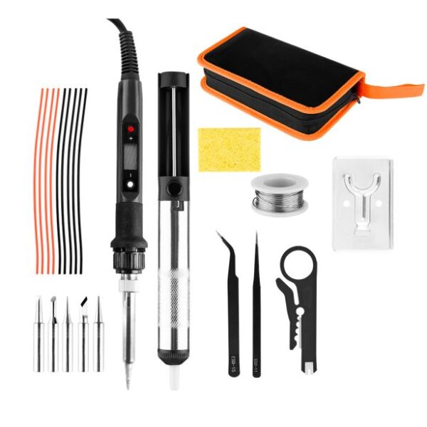 Lutownica precyzyjna 80W, zestaw 16 elementów