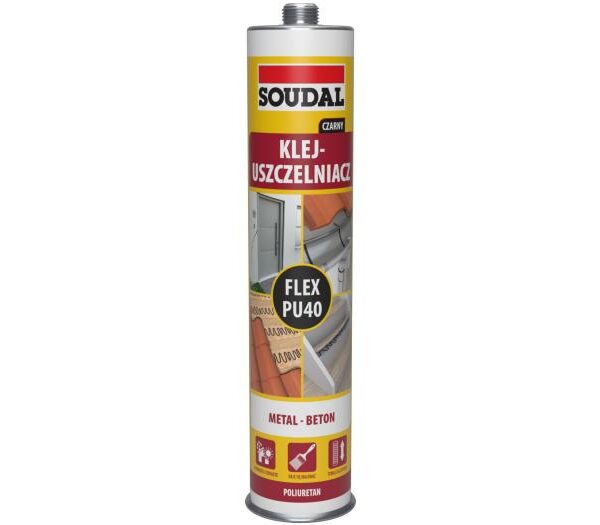 Klej uszczelniacz poliuretanowy flex PU 40 czarny 300ml