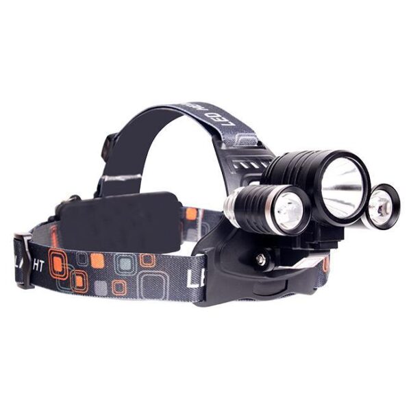 Latarka LED czołowa 5W T6 + 2X cree AKU 0478