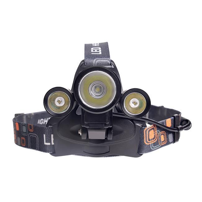 Latarka LED czołowa 5W T6 + 2X cree AKU 0478