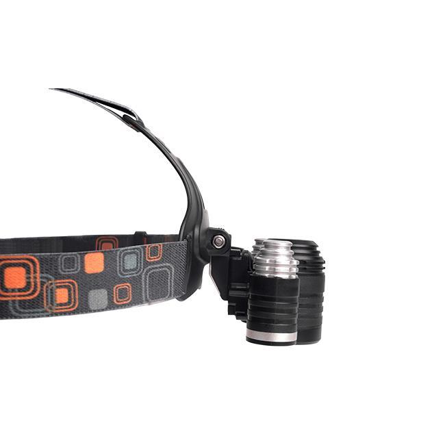 Latarka LED czołowa 5W T6 + 2X cree AKU 0478