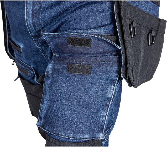 Spodnie robocze denim wzmocnienia cordura, granatowe, ROZ. M