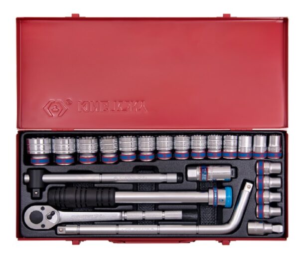 Zestaw nasadek 1/2'', 10-32mm, 24 CZ. 6-KĄTNE, kaseta