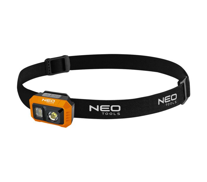 Latarka czołowa COB LED 500LM, akumulatorowa, USB