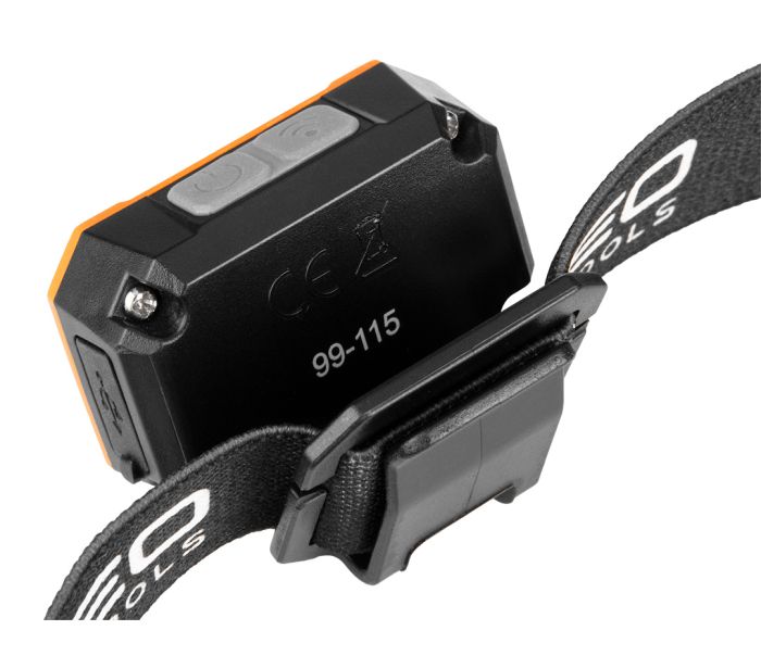 Latarka czołowa COB LED 500LM, akumulatorowa, USB