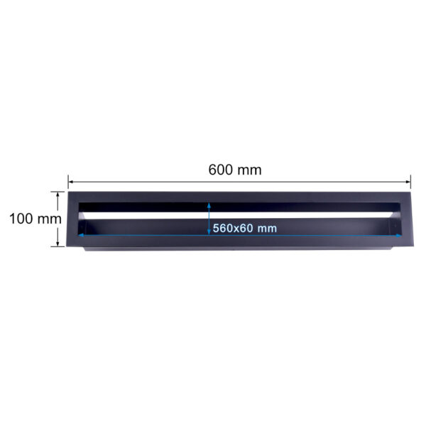 Kratka kominkowa luft 100*600mm