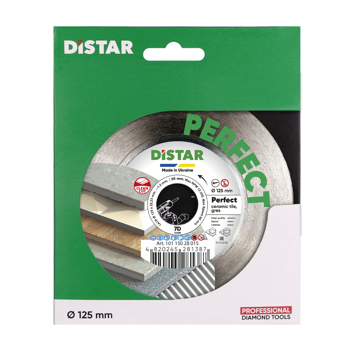 Tarcza diamentowa perfect 125*1,5*25*22,23