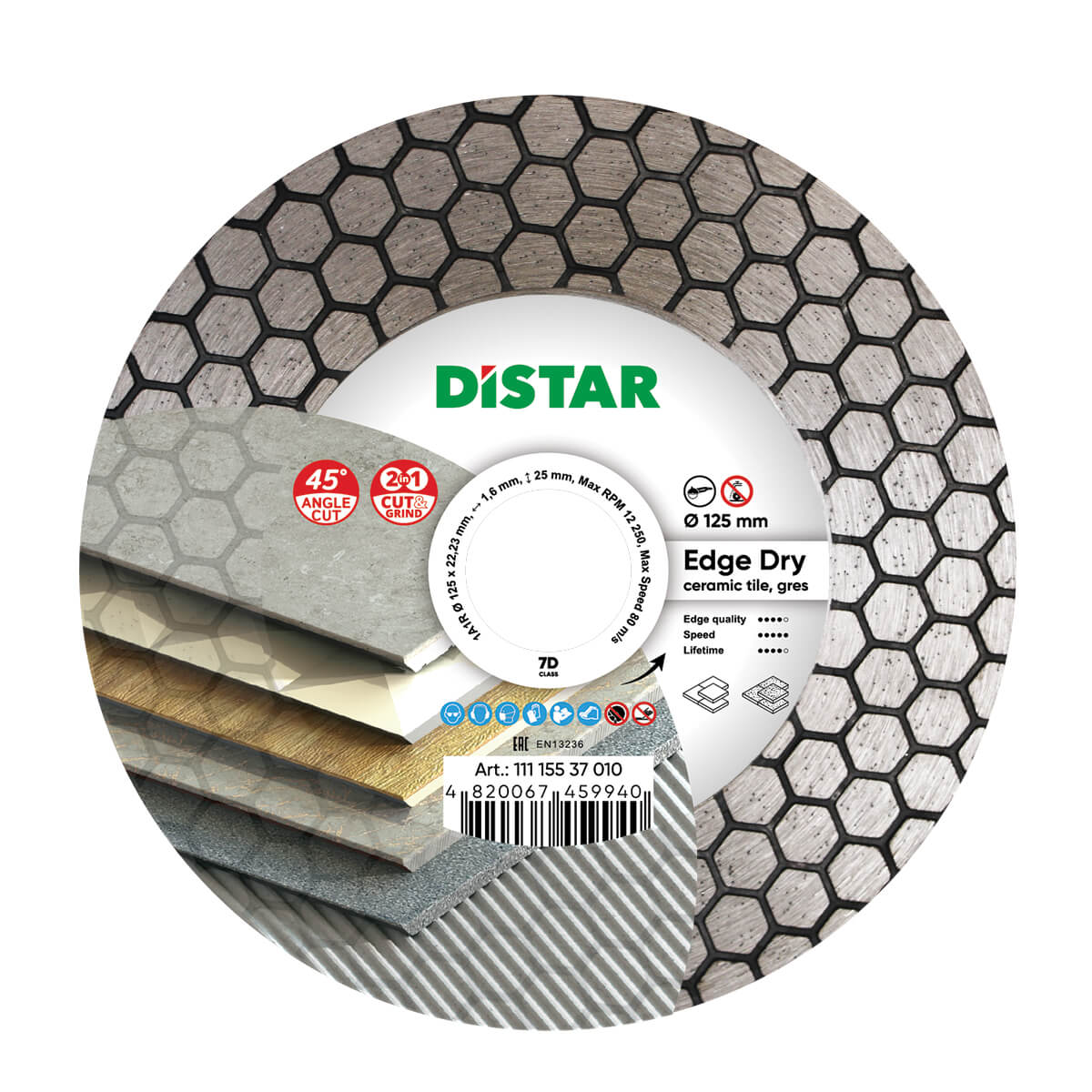 Tarcza diamentowa edge DRY 125*1,6*25*22,23