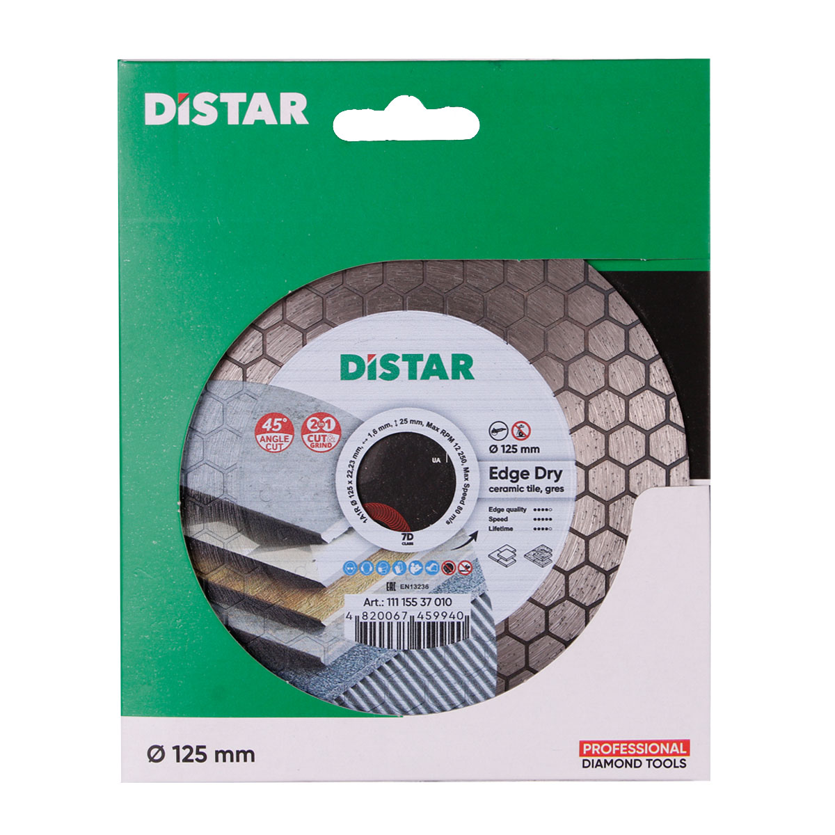 Tarcza diamentowa edge DRY 125*1,6*25*22,23