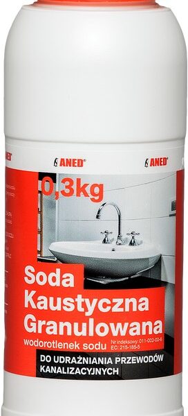 Udrażniacz kanalizacji soda kaustyczna 0,3kg.