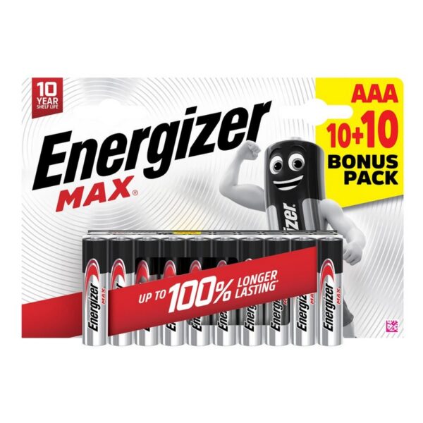 Bateria Energizer MAX AAA LR03 10+10 szt.