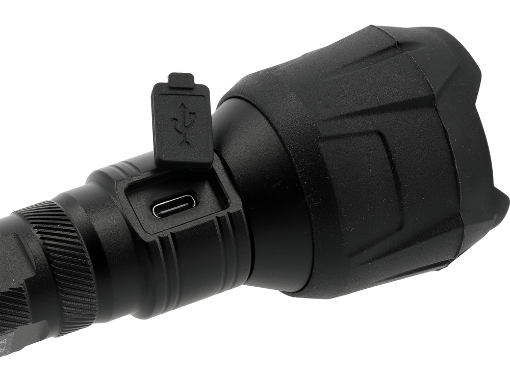 Latarka akumulatorowa 1000LM, ogumowana, usb-c