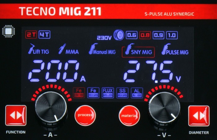 Półautomat spawalniczy tecnomig 211 s-pulse ALU synergic