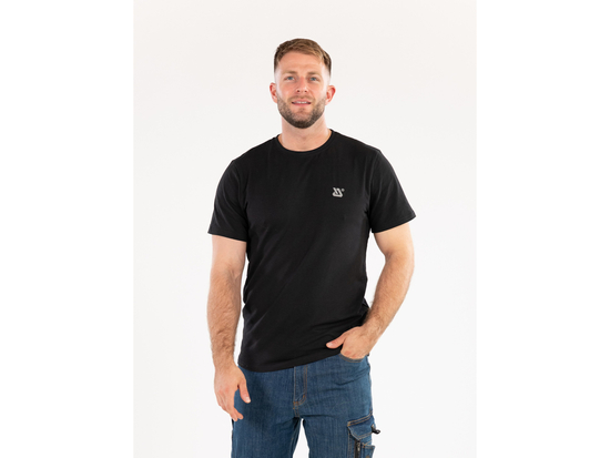 T-shirt tall czarny z elastanem R. XXL