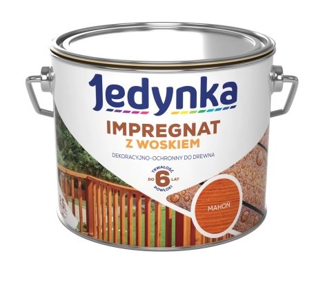 Impregnat do drewna z woskiem Jedynka mahoń 2.5L