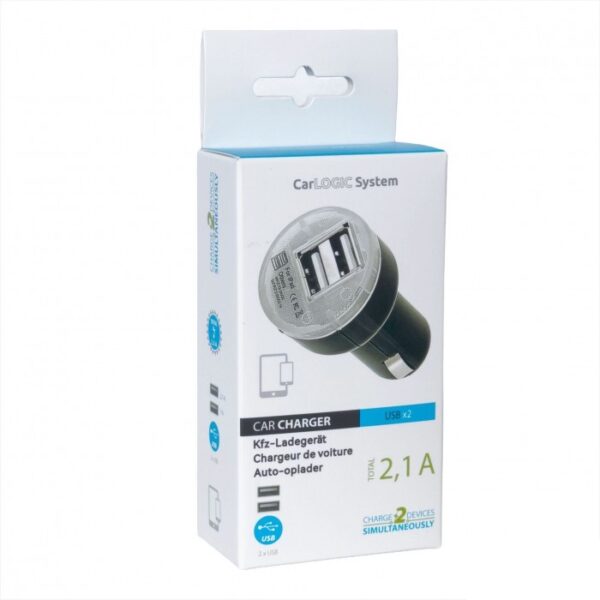 Ładowarka samochodowa 12V 2*USB A 2.1A