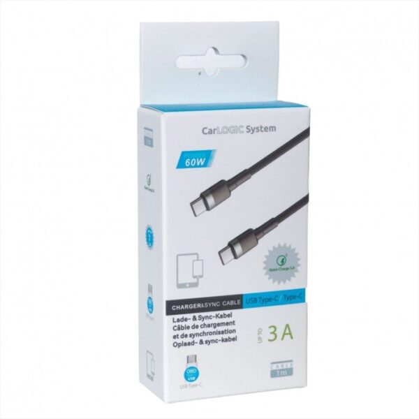 Kabel USB C - USB C 3A 60W 1M