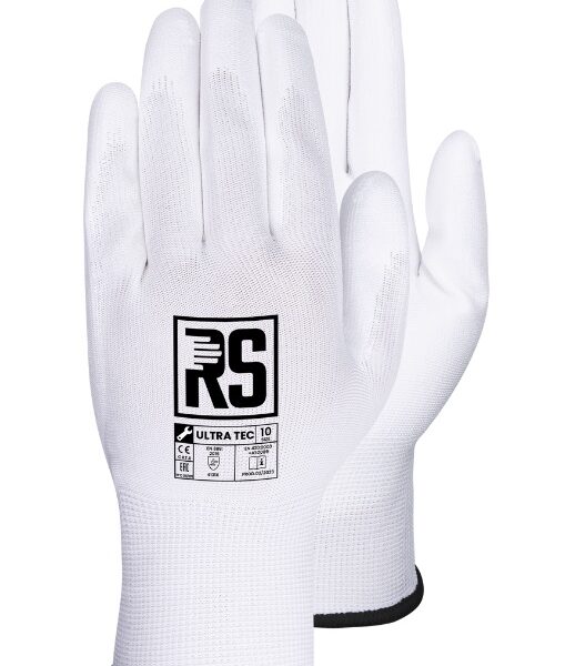 Rękawice nylon + poliuretan ultra TEC (rnypo) biała R.8