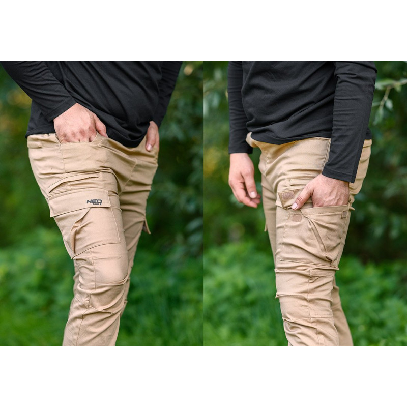 Spodnie robocze outdoor typu jogger beżowe rozmiar M