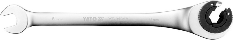 Klucz półotwarty z grzechotką 8mm.