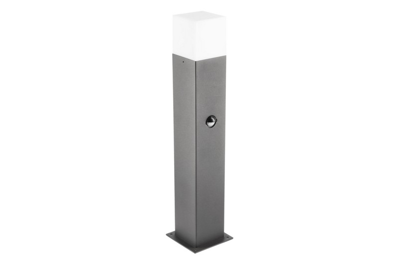 Lampa ogrodowa largo-p PIR słupek grafit