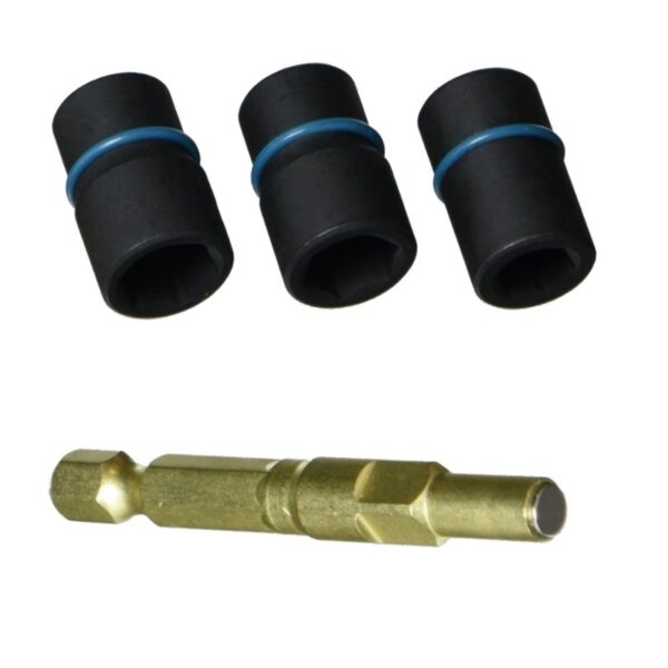 Nasadka 9.6*61mm z wymiennym uchwytem 1/4' HEX 3 szt.