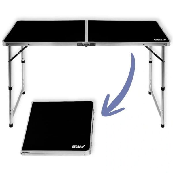 Stół camping składany + 4 stołki 120*60*54cm