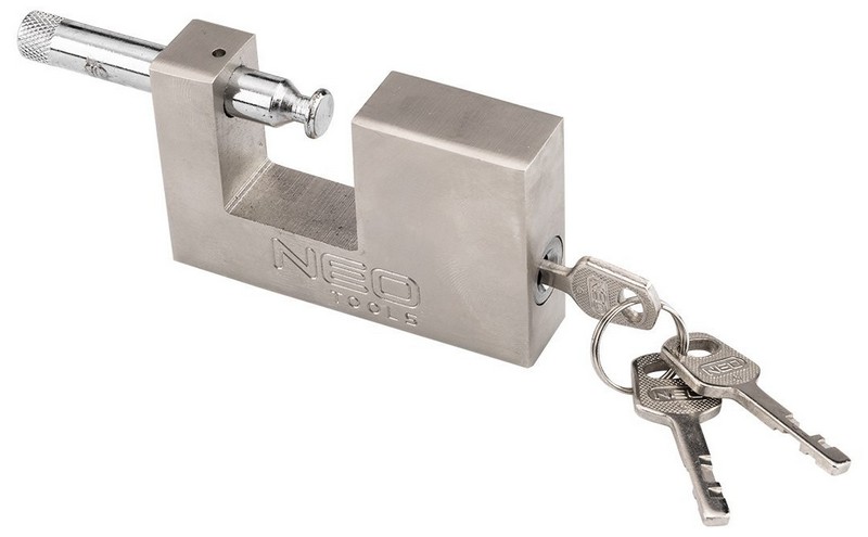 Kłódka trzpieniowa żeliwna 90mm, 3 klucze
